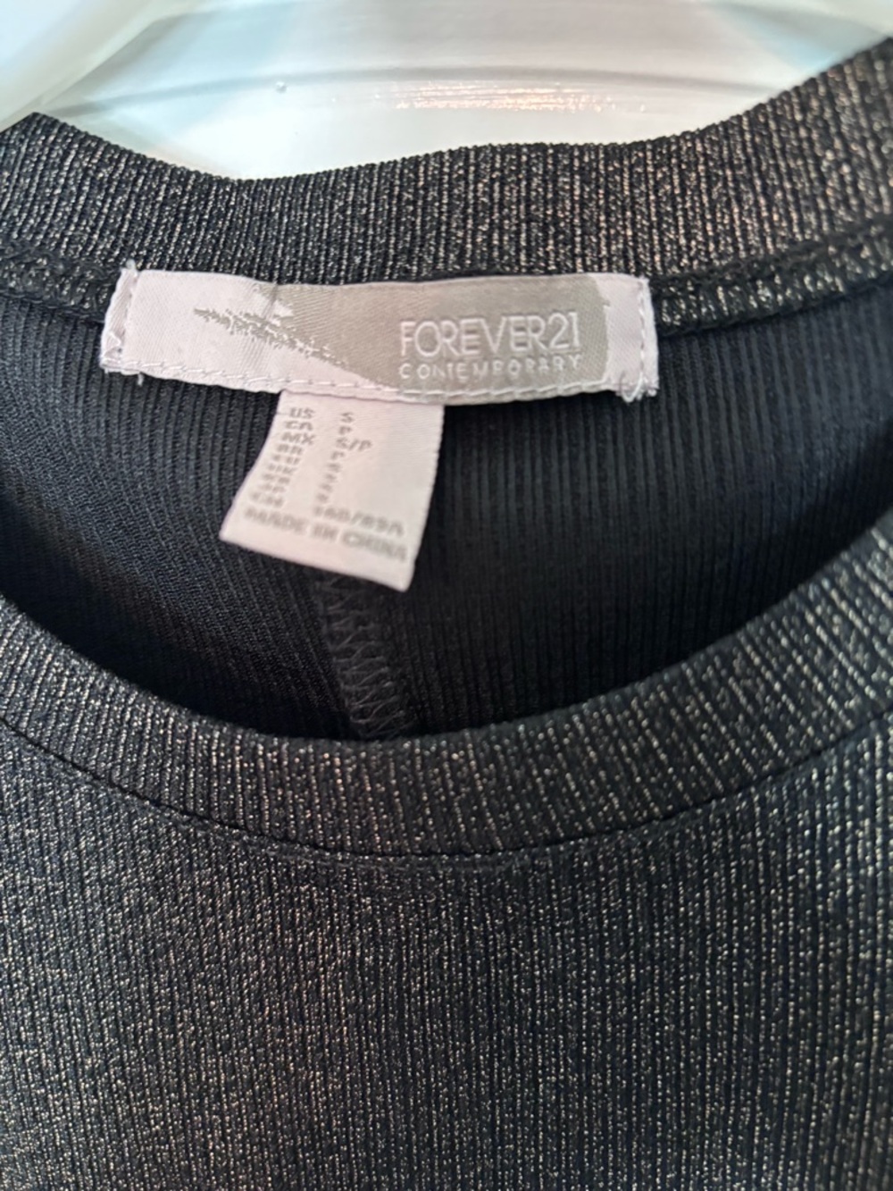 Forever 21 Sleeveless Black Metallic Sheath Dress Size Small - Picture 6 of 11